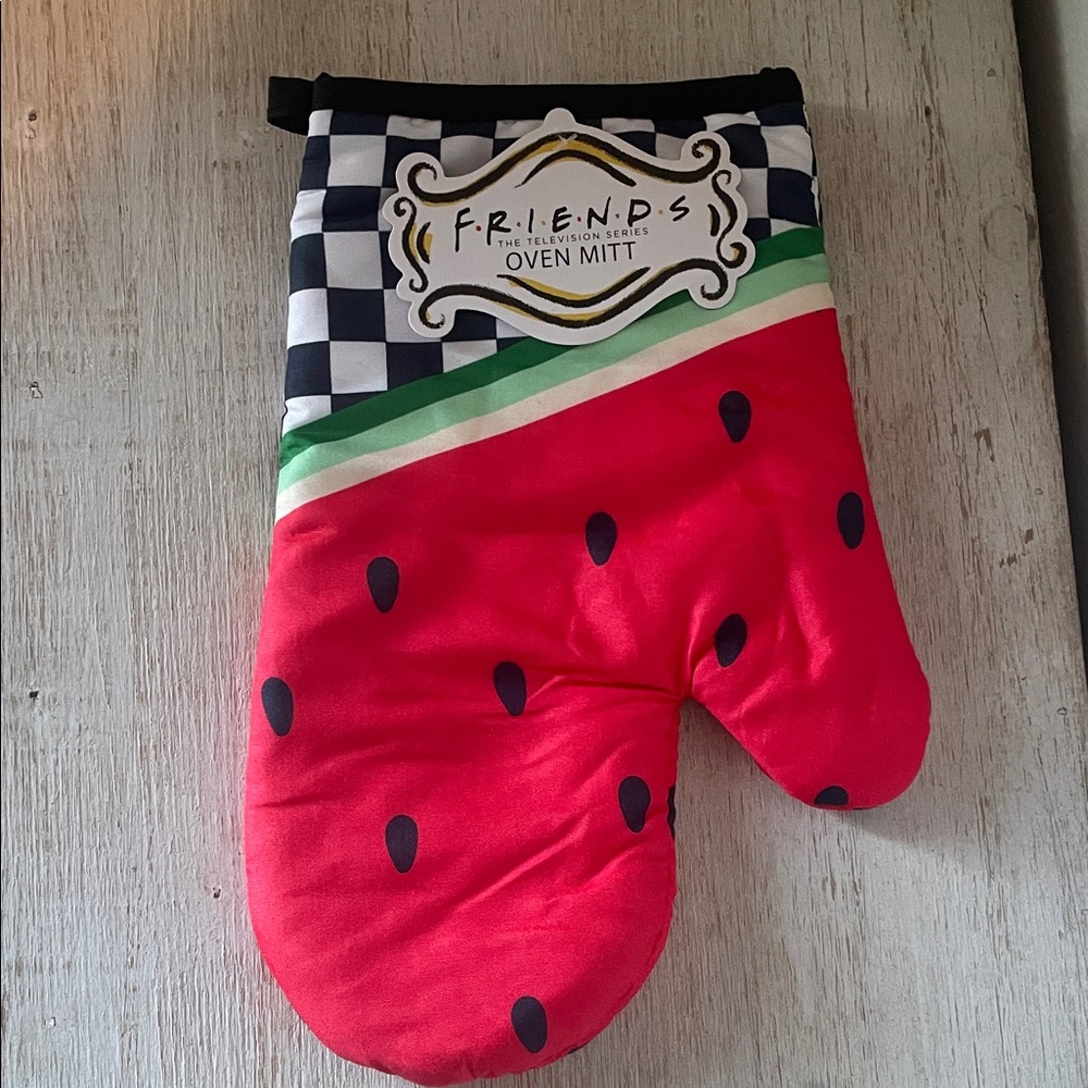 FRIENDS Watermelon Checkered Oven Mitt